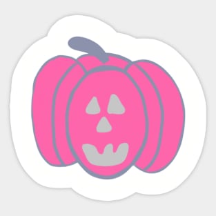 Pink Halloween Jack-o-lantern Sticker